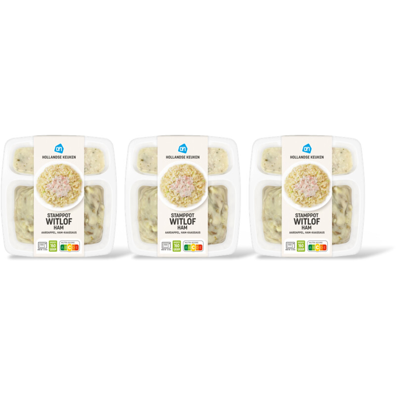 AH Stamppot witlof ham 3-pack