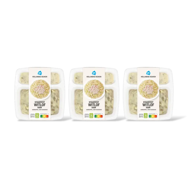 AH Stamppot witlof ham 3-pack