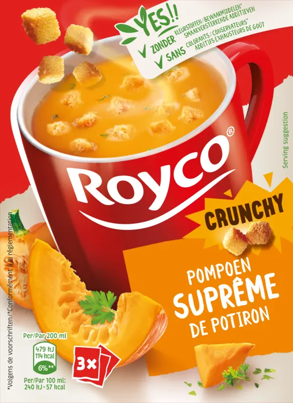 Royco Minute soup crunchy Pompoens BEL