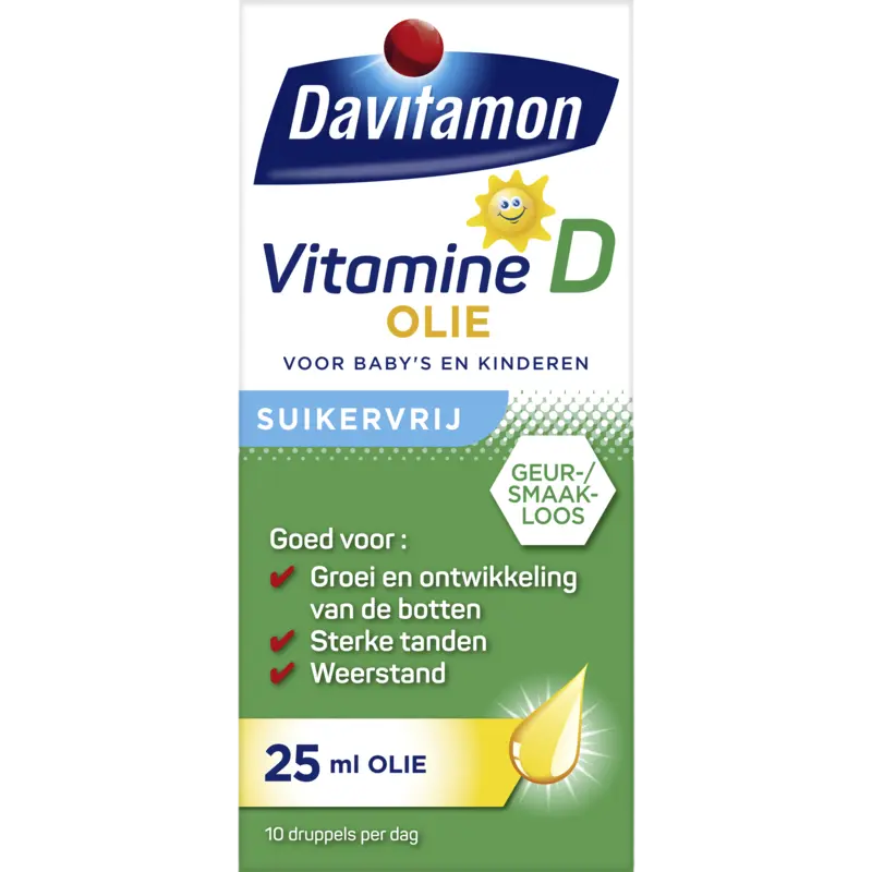 Vitamine d olie voor baby's en kinderen