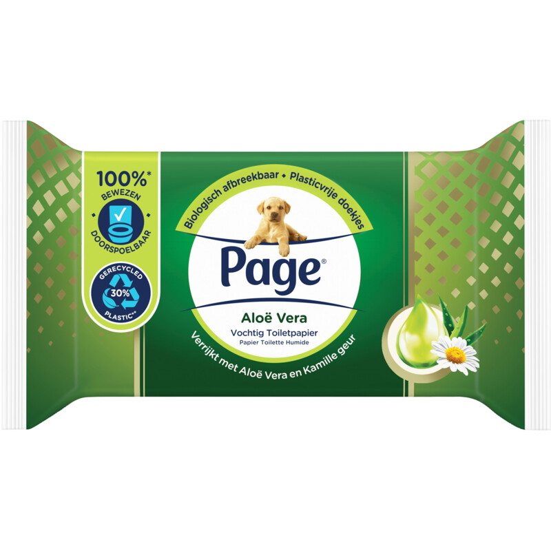 Een afbeelding van Page Aloe vera vochtig toiletpapier