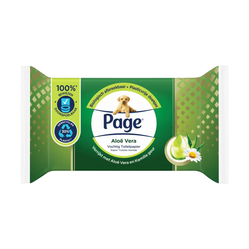 vochtig toiletpapier - Aloe vera
