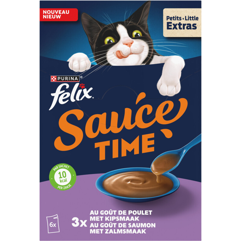 Felix Sauce time met kip- of zalmsmaak