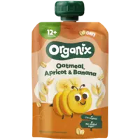 Organix Knijpfruit oatmeal, apricot, banana 12m+