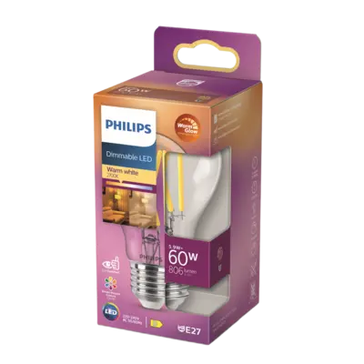 pdp-image-Philips Led fil standaard E27 60W dimbaar