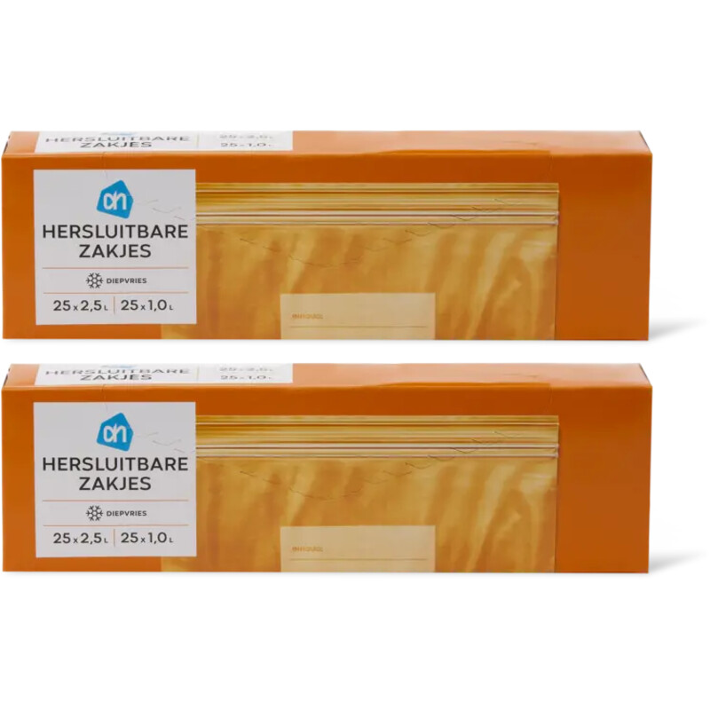 AH Hersluitbare zakjes 2-pack