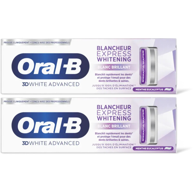 Oral-B 3D white express whitening tandpasta 2pk