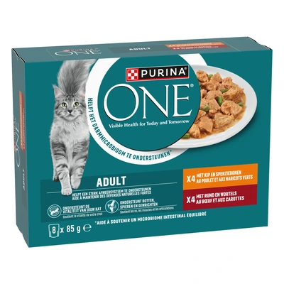 pdp-image-Purina ONE Adult reepjes in saus kip en rund