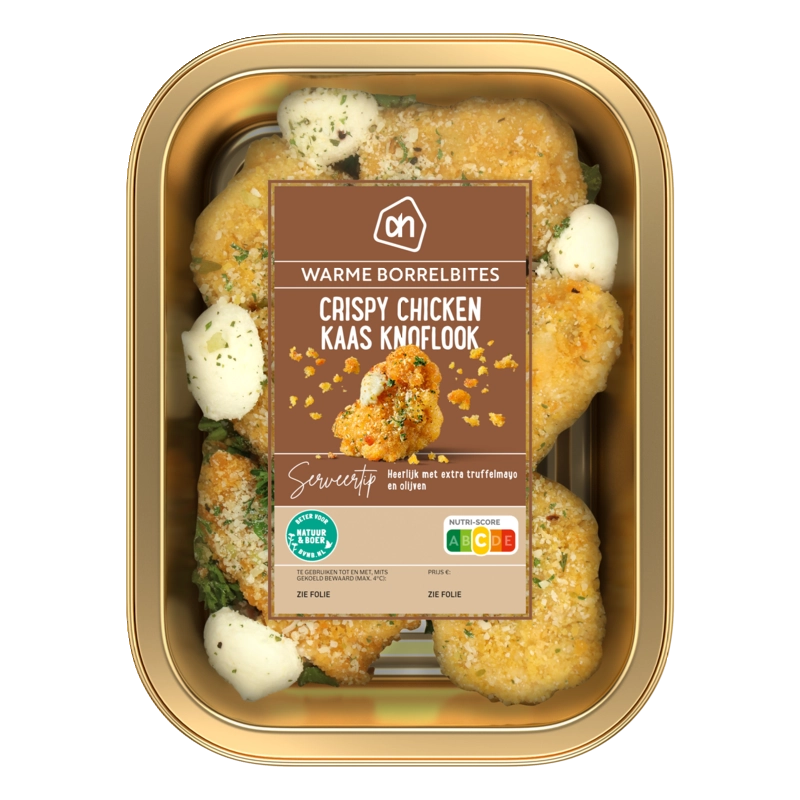 Crispy chicken kaas knoflook