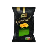 Lay's Gourmet wavy cut sea salt olive oil