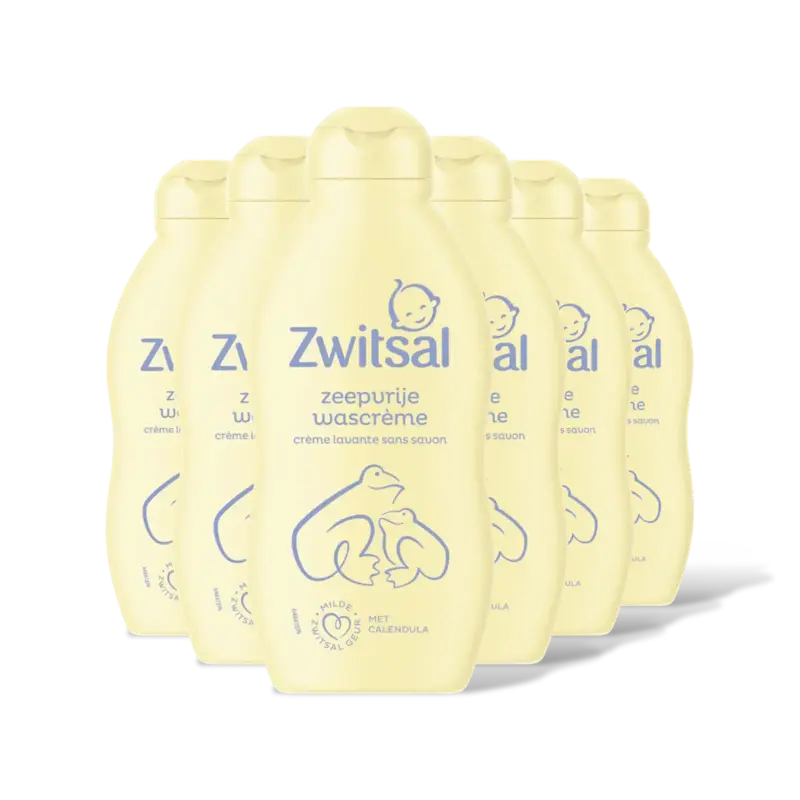 Baby zeepvrije wascrème 6pack
