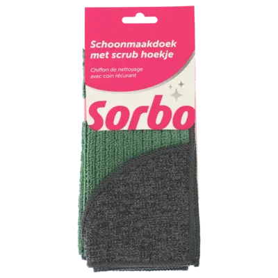 pdp-image-Sorbo Schoonmaakdoek met scrub hoekje 38x38cm
