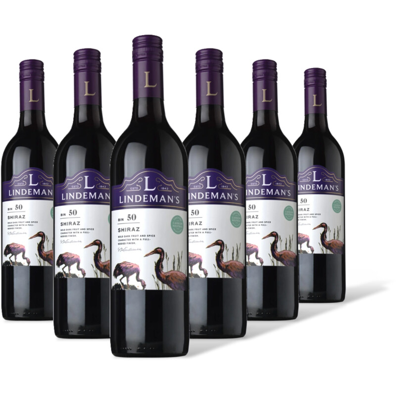 Lindeman's Bin 50 shiraz 6 flessen