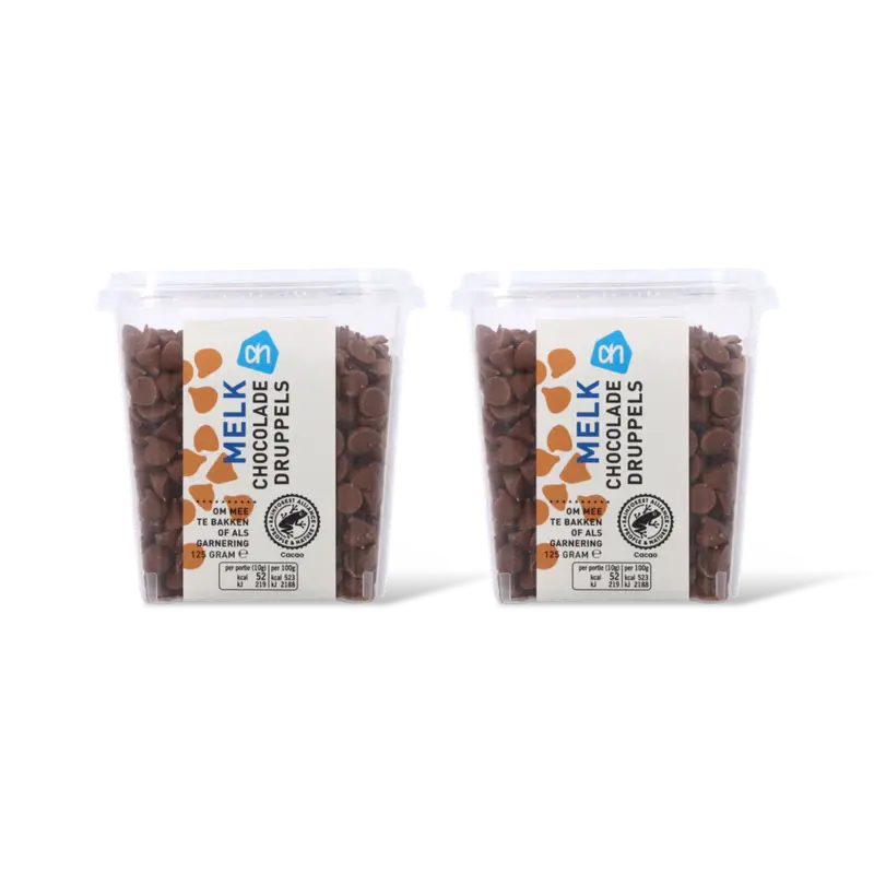 Melk chocolade druppels 2-pack