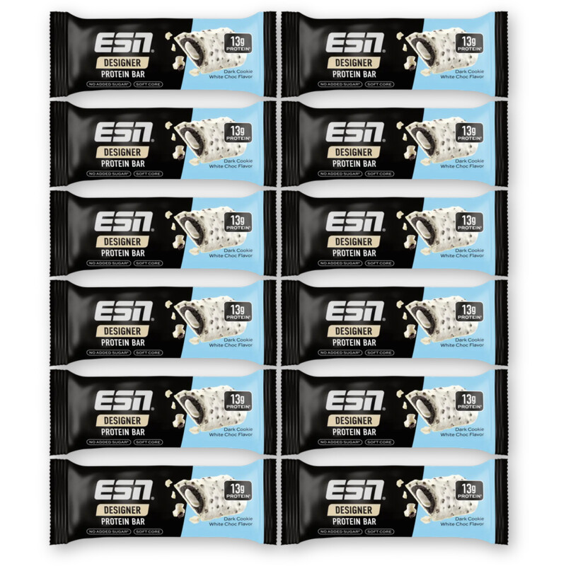 ESN Designer protein bar drk ckie white 12pk