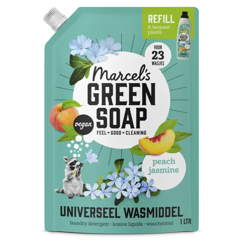 Marcel's Green Soap Wasmiddel color peach jasmine navulling