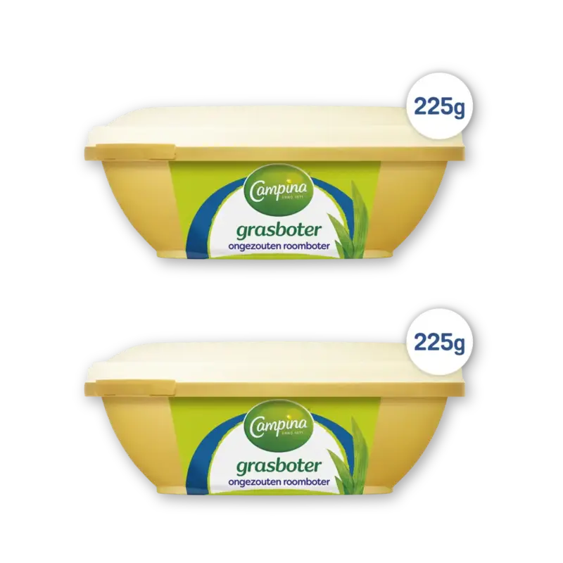 Campina Botergoud ongezouten grasboter 2-pack