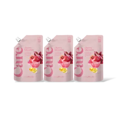 pdp-image-Care Cherry blossom shower gel refill 3-pack