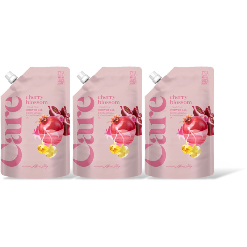 Care Cherry blossom shower gel refill 3-pack