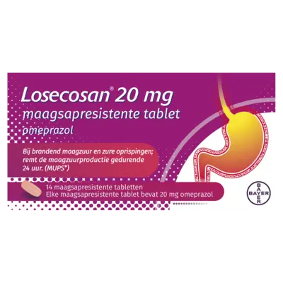 pdp-image-Losecosan Maagsapresistente tablet omeprazol 20mg