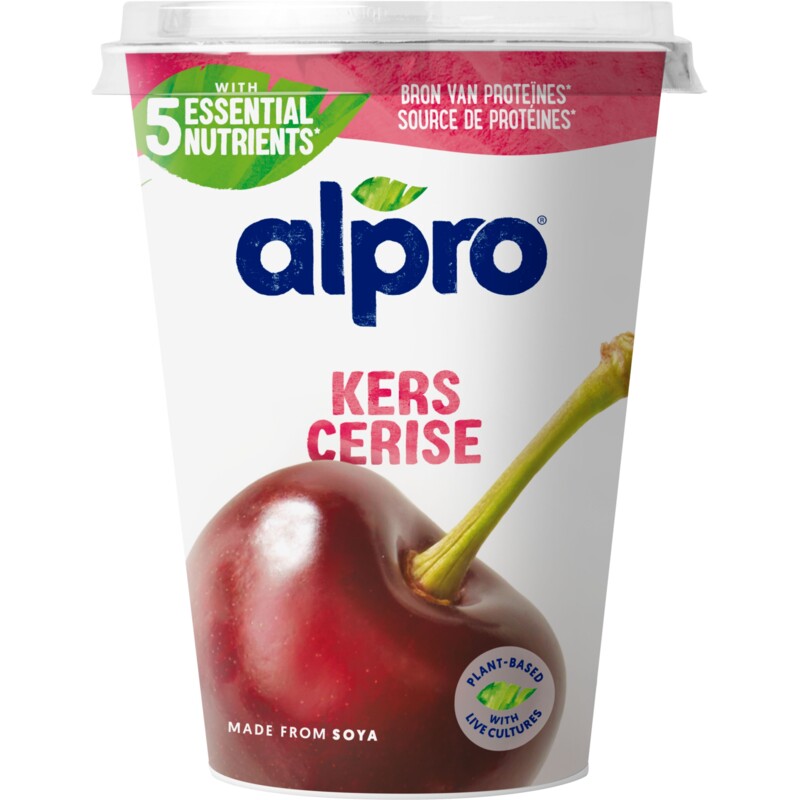 Een afbeelding van Alpro Plantaardig variatie kers