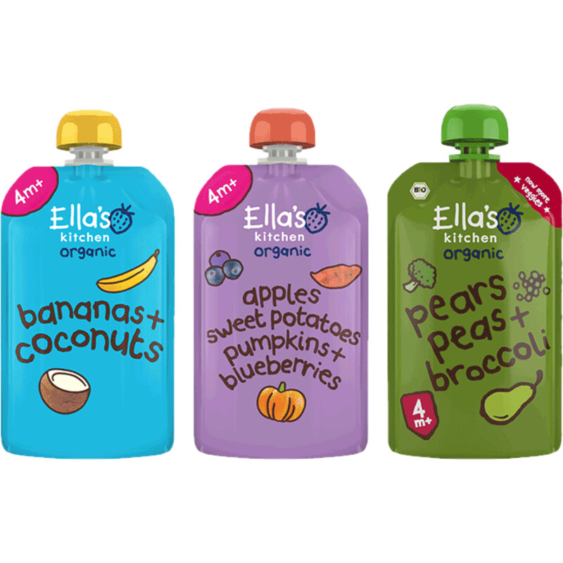 Een afbeelding van Ella's kitchen knijpfruit 4+ pakket