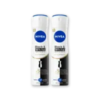 NIVEA Black & white silky smooth deo spray 2pk