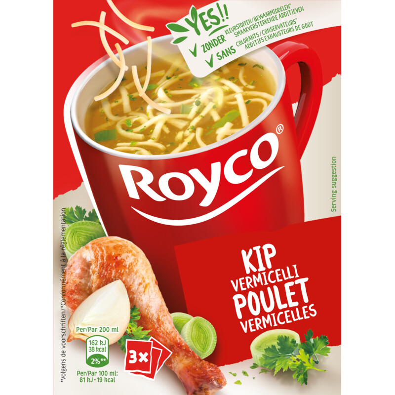Een afbeelding van Royco Minute soup classic Kip vermicelli BEL