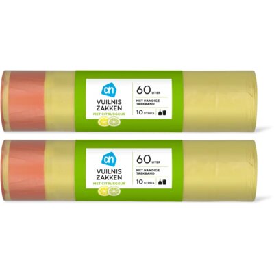 pdp-image-AH Vuilniszakken trekband 60L citrus 2-pack