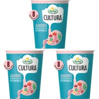 Een afbeelding van Arla Cultura aardbei eetzuivel 3-pack