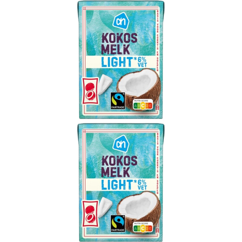Een afbeelding van AH Kokosmelk light 2-pack