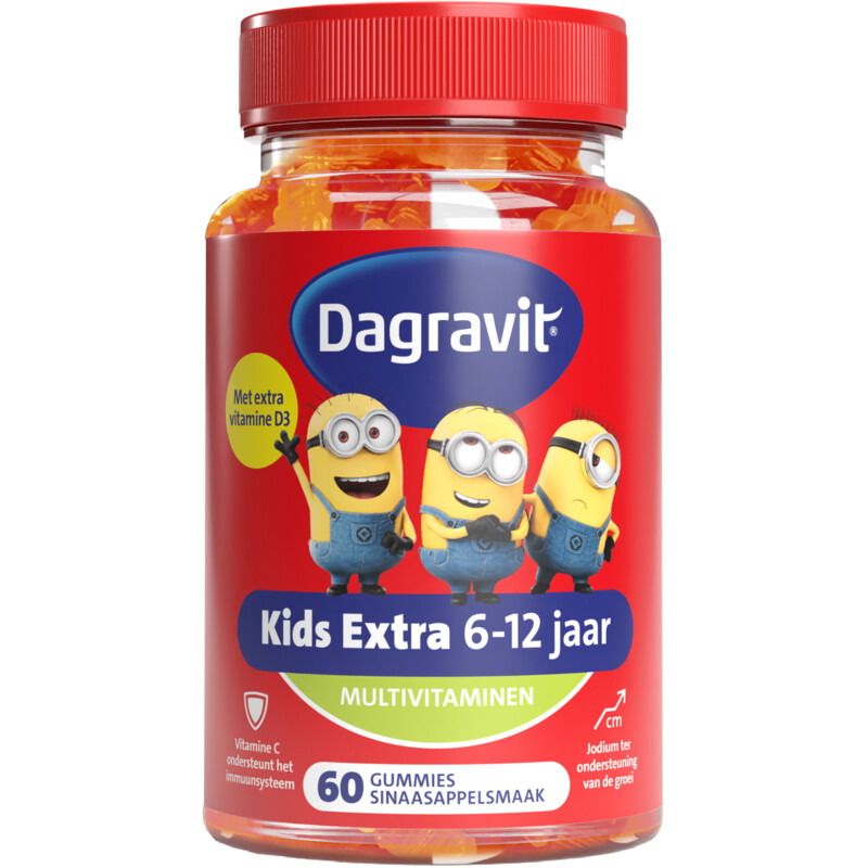 Een afbeelding van Dagravit Kids xtra multivitaminen 6-12 jaar