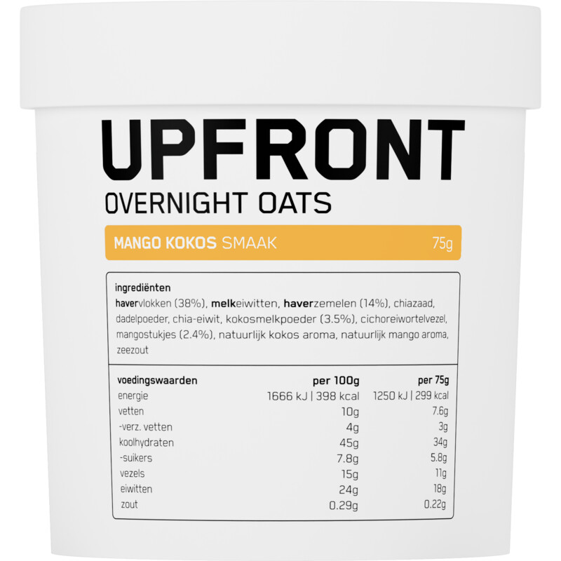 Upfront Overnight oats mango kokos smaak