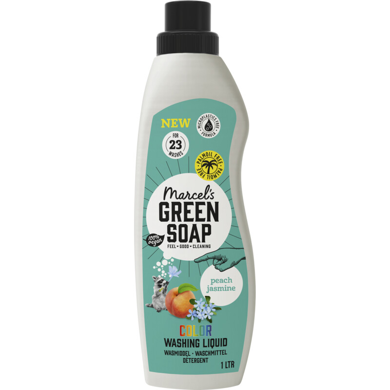 Een afbeelding van Marcel's Green Soap Wasmiddel color peach jasmine