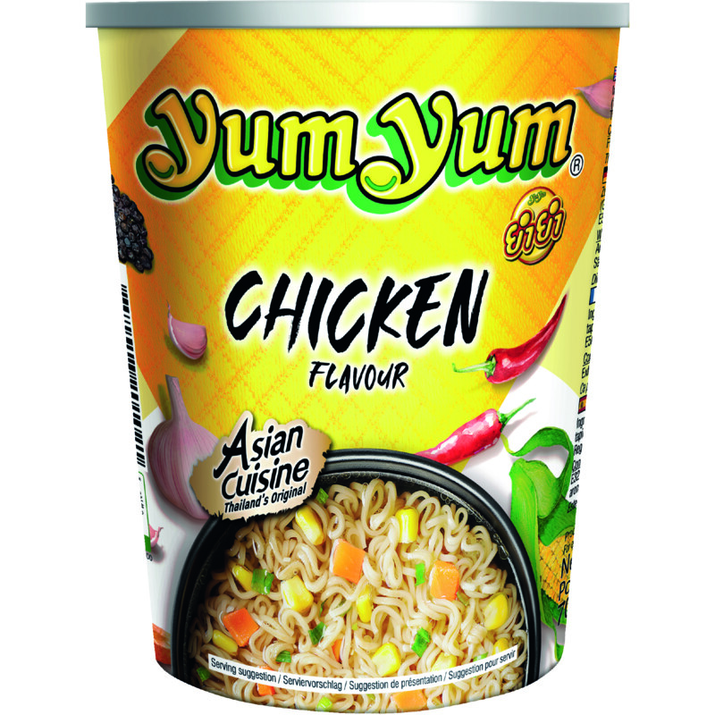Een afbeelding van Yum Yum Chicken flavour instant noodles