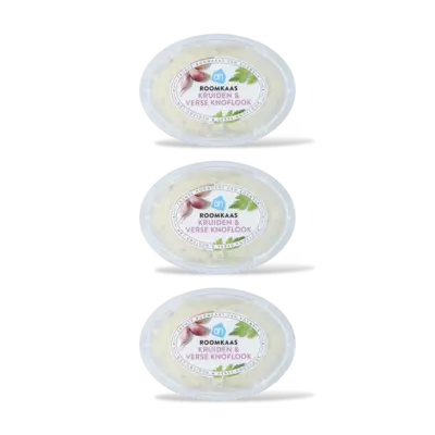 pdp-image-AH Roomkaas knoflook & kruiden 3-pack
