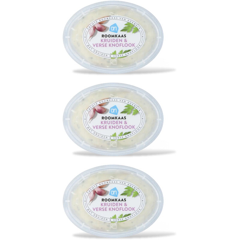 AH Roomkaas knoflook & kruiden 3-pack