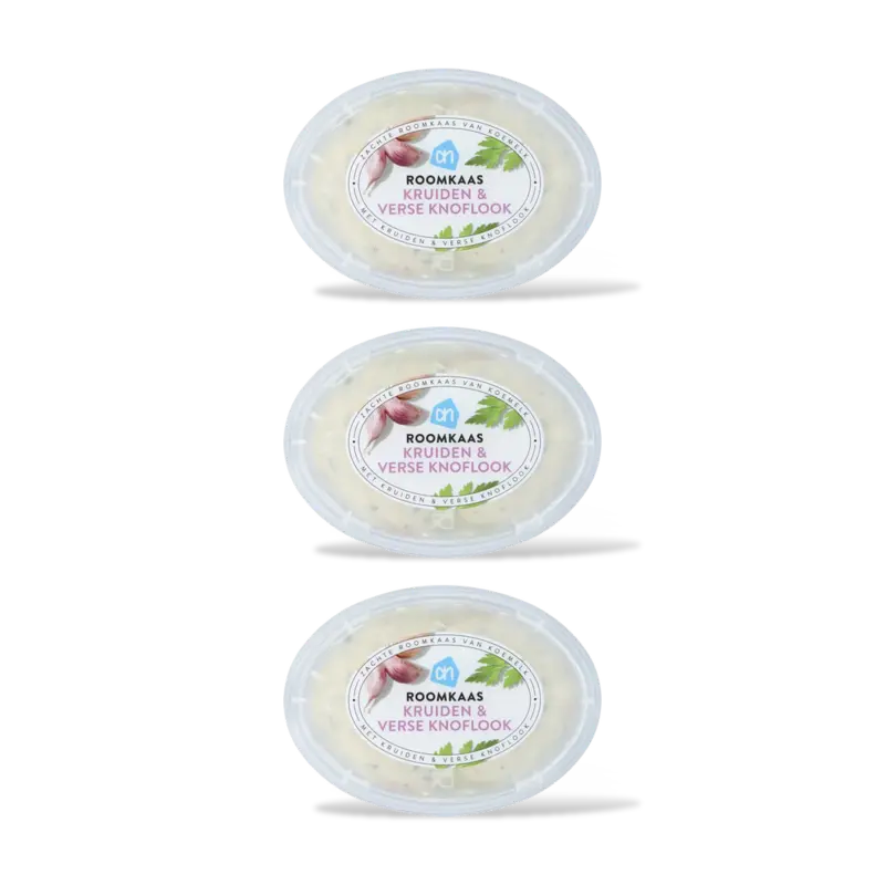 Roomkaas knoflook & kruiden 3-pack