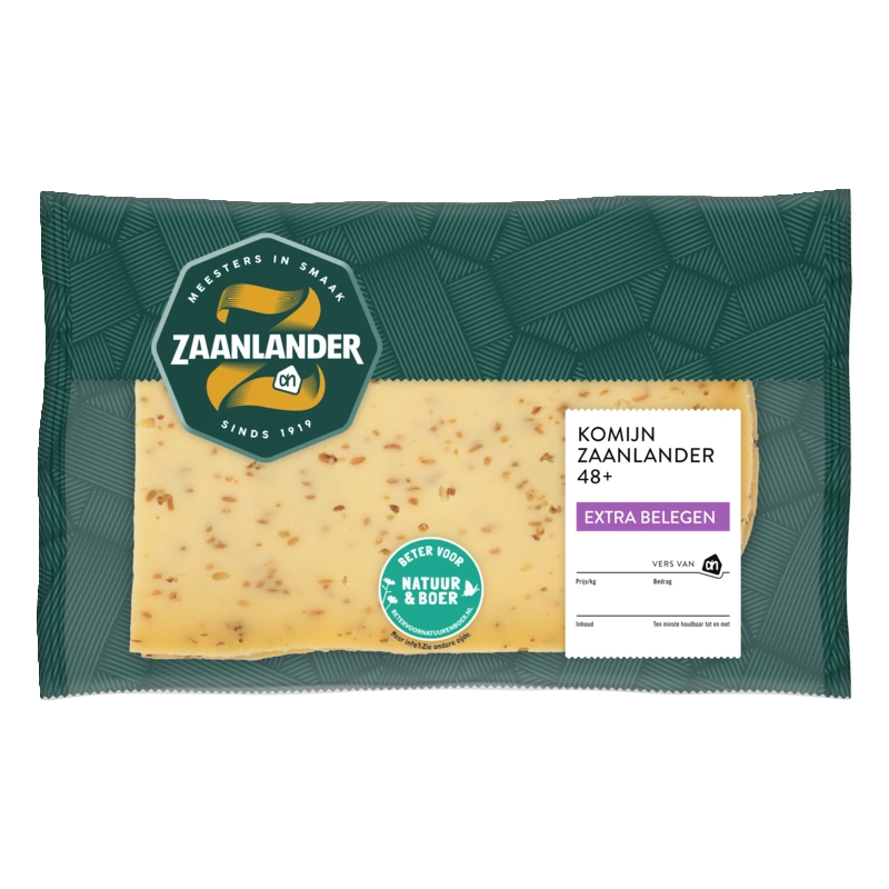 AH Zaanlander Extra belegen 48+ komijn plakken