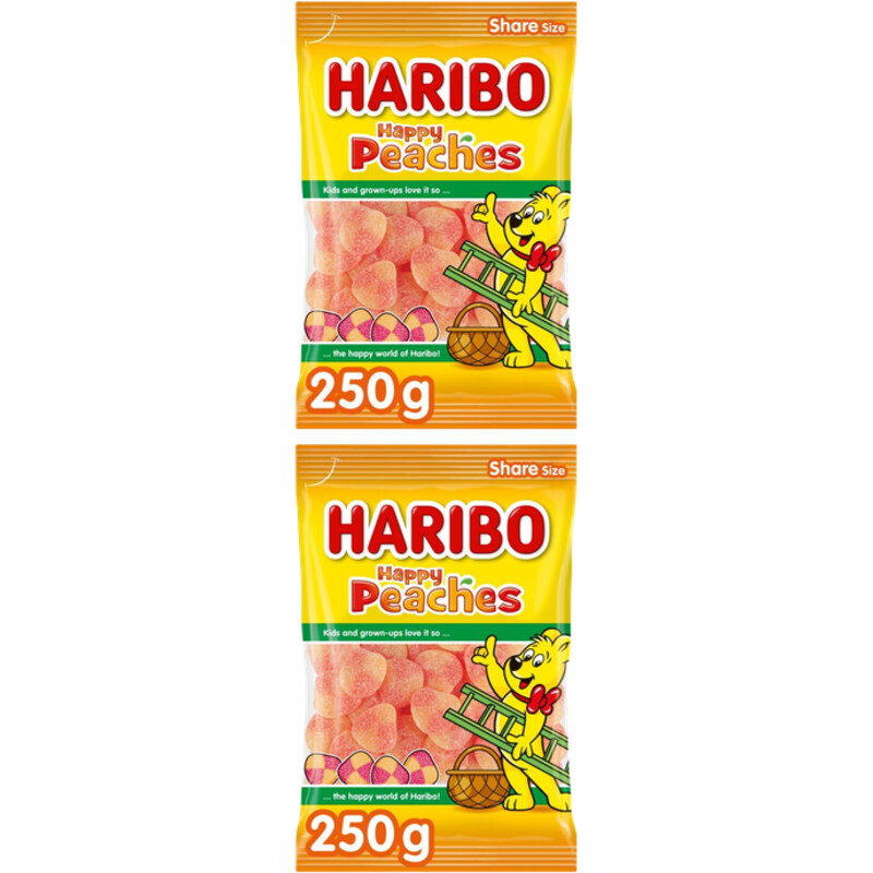 Een afbeelding van Haribo Happy peaches 2-pack