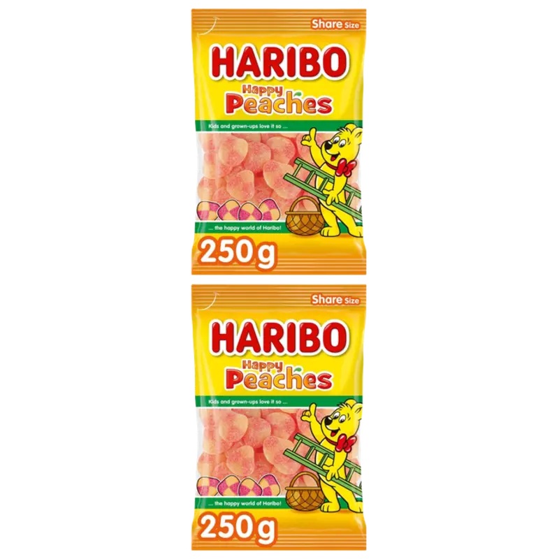 Haribo Happy peaches 2-pack
