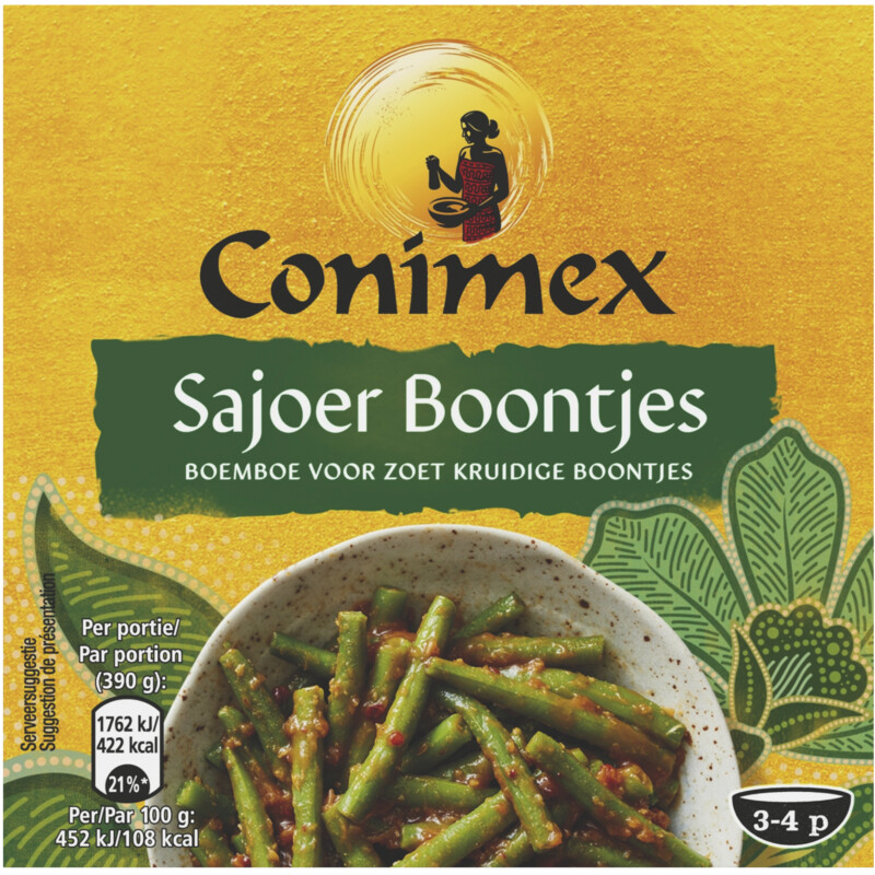 Een afbeelding van Conimex Boemboe sajoer boontjes