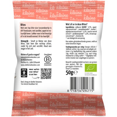 pdp-image-De Kleine Keuken Biologische bites haver & aardbei 12m+