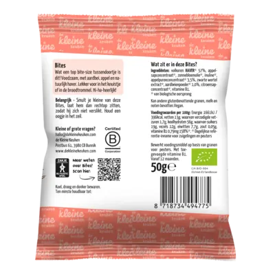 pdp-image-De Kleine Keuken Biologische bites haver & aardbei 12m+