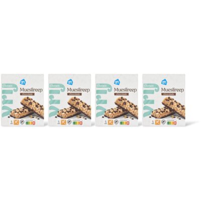 pdp-image-AH Glutenvrij Mueslireep chocolade 4-pack