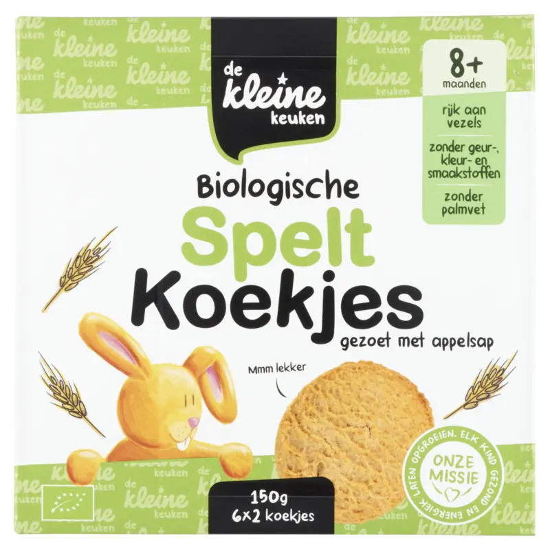 Biologische Spelt Koekjes Gezoet met Appelsap 8+ Maanden