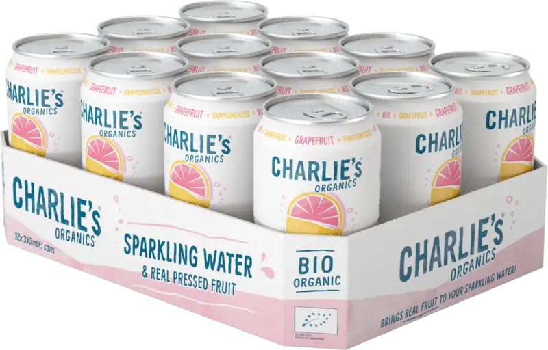Charlie's Organics sparkling grapefruit 12-pack