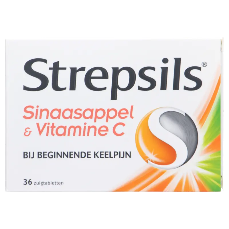 Sinaasappel & Vitamine C zuigtabbletten bij keelpijn