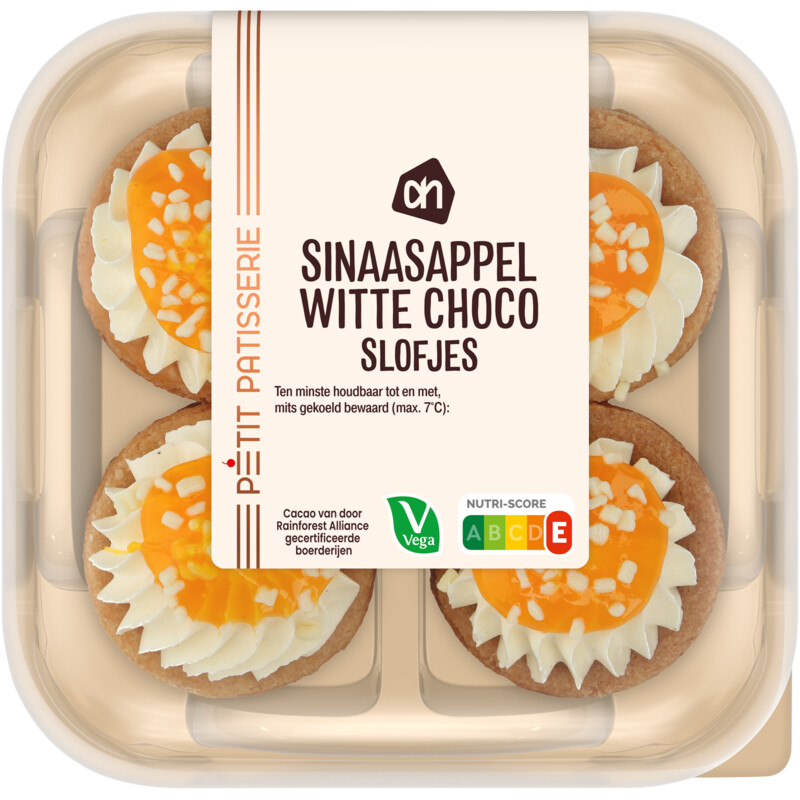 Een afbeelding van AH Sinaasappel witte choco slofjes