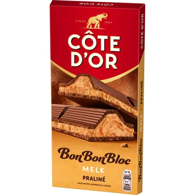pdp-image-Côte d'Or BonBonBloc chocoladereep praliné melk